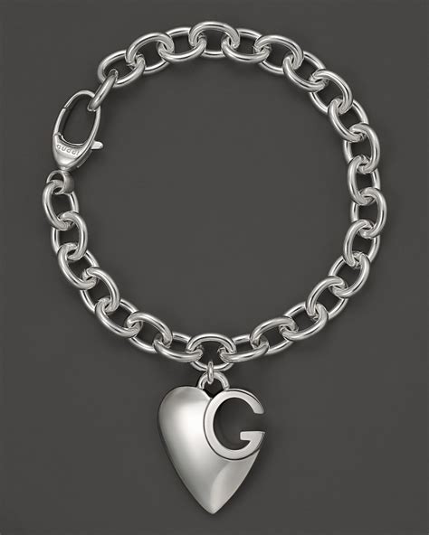 gucci silver bangles|gucci charm bracelet in silver.